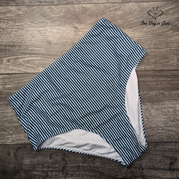 CharmLeaks High Waist Striped Bikini Bottom Size XL - Picture 1 of 3